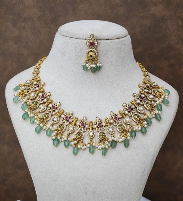 Premium Kundan Kempu Bridal Necklace