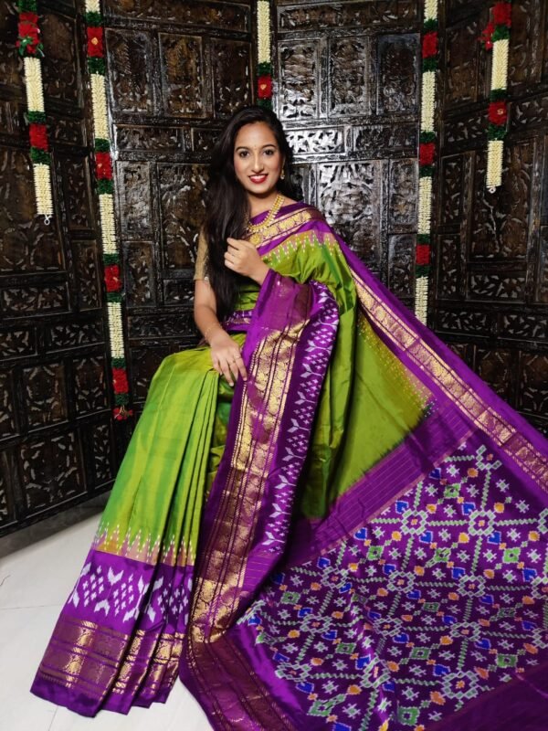 Kanchipuram Ikkat Pure Silk Sarees - Image 2