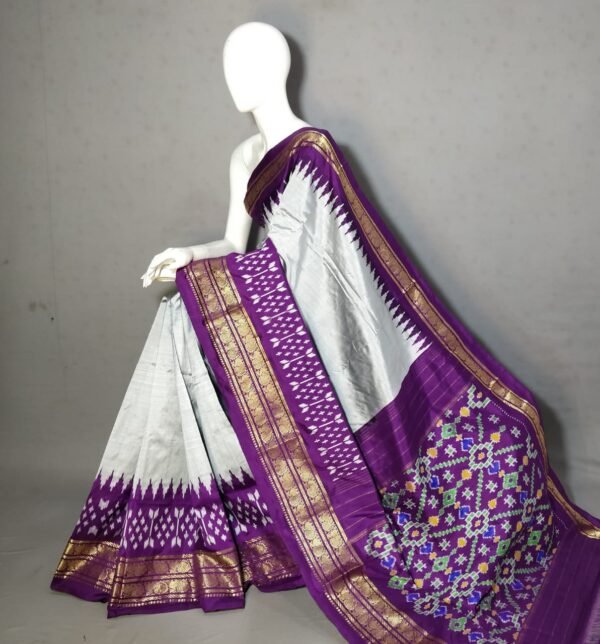 Kanchipuram Ikkat Pure Silk Sarees - Image 6