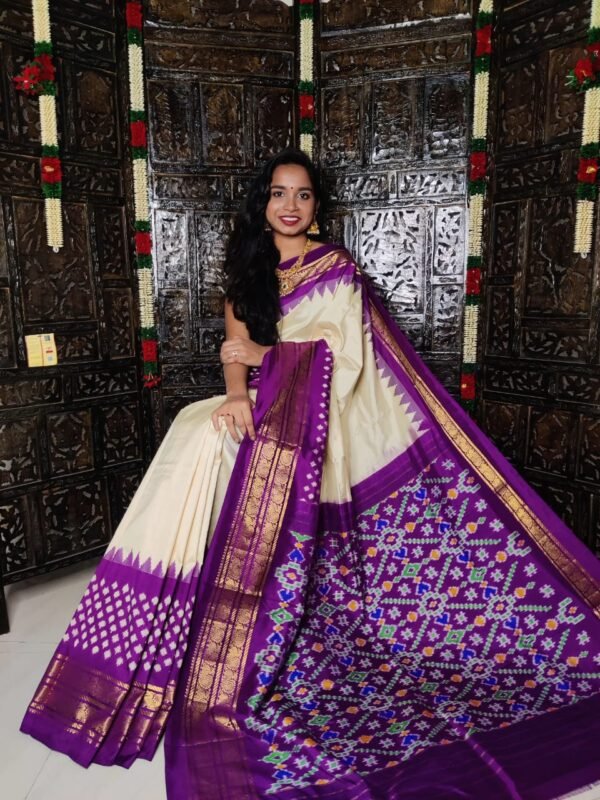 Kanchipuram Ikkat Pure Silk Sarees - Image 4