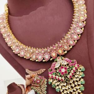 Jadu Kundan Heavy Neckset with removable Pendent